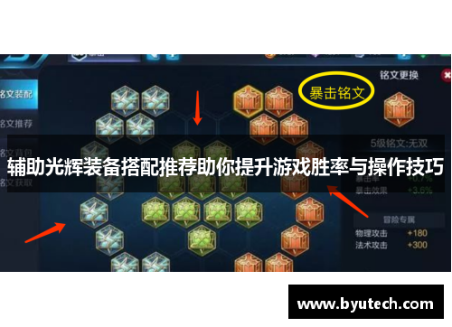 辅助光辉装备搭配推荐助你提升游戏胜率与操作技巧