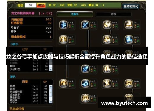 龙之谷弓手加点攻略与技巧解析全面提升角色战力的最佳选择