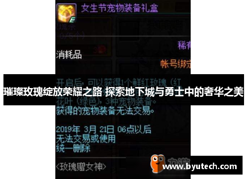 璀璨玫瑰绽放荣耀之路 探索地下城与勇士中的奢华之美